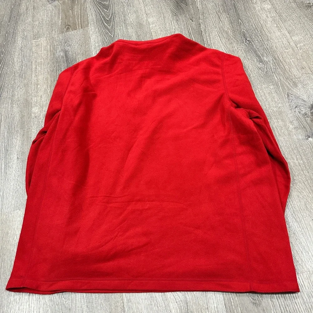 The North Face Sweater Men's‎ 2XL Red Fleece Quarter Zip Pullover Sweater